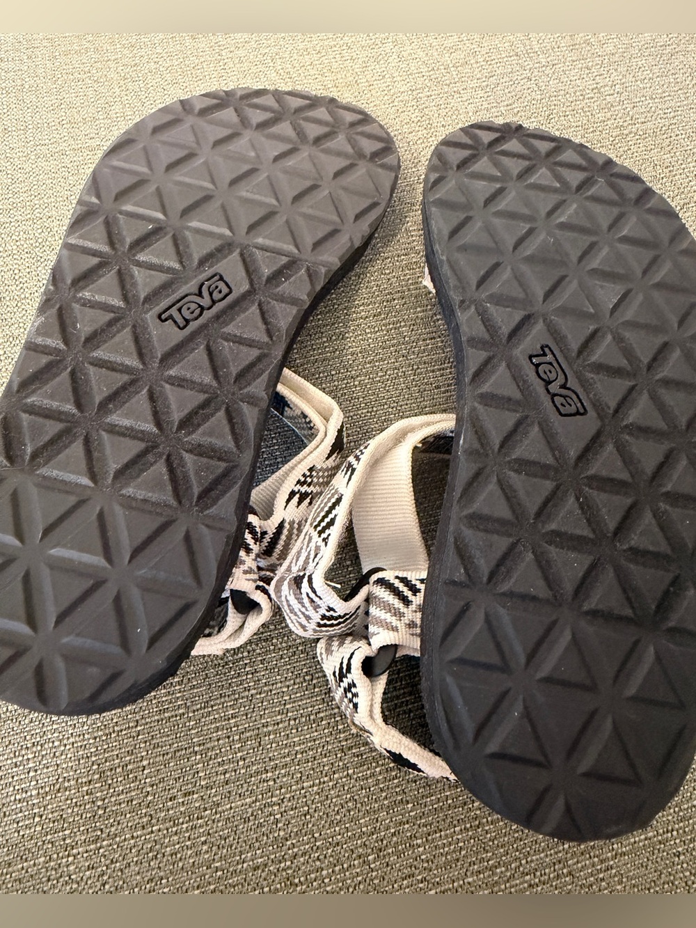Teva Women's Black and White Geometric Strap Sandals - Picture 5 of 5